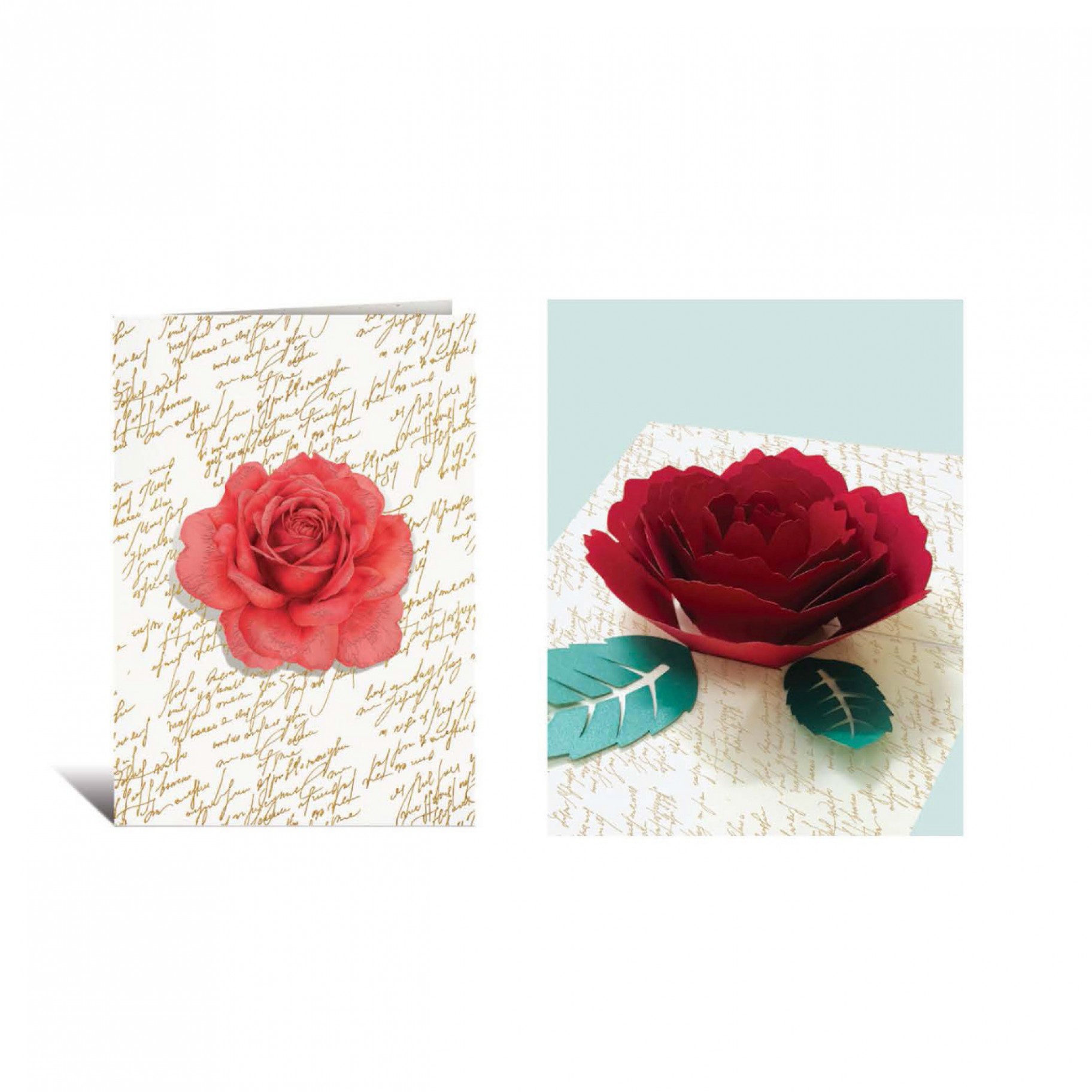 Origami kaart "Punane roos"