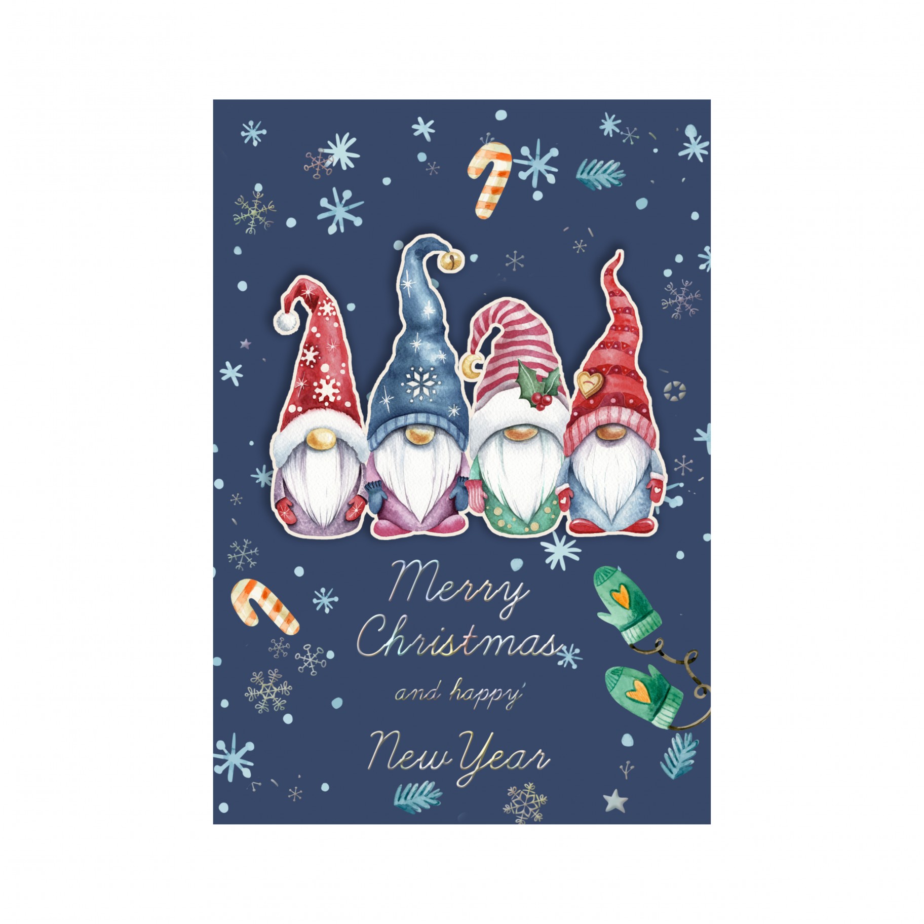 Jõulu origami kaart "Merry Christmas and happy New Year"