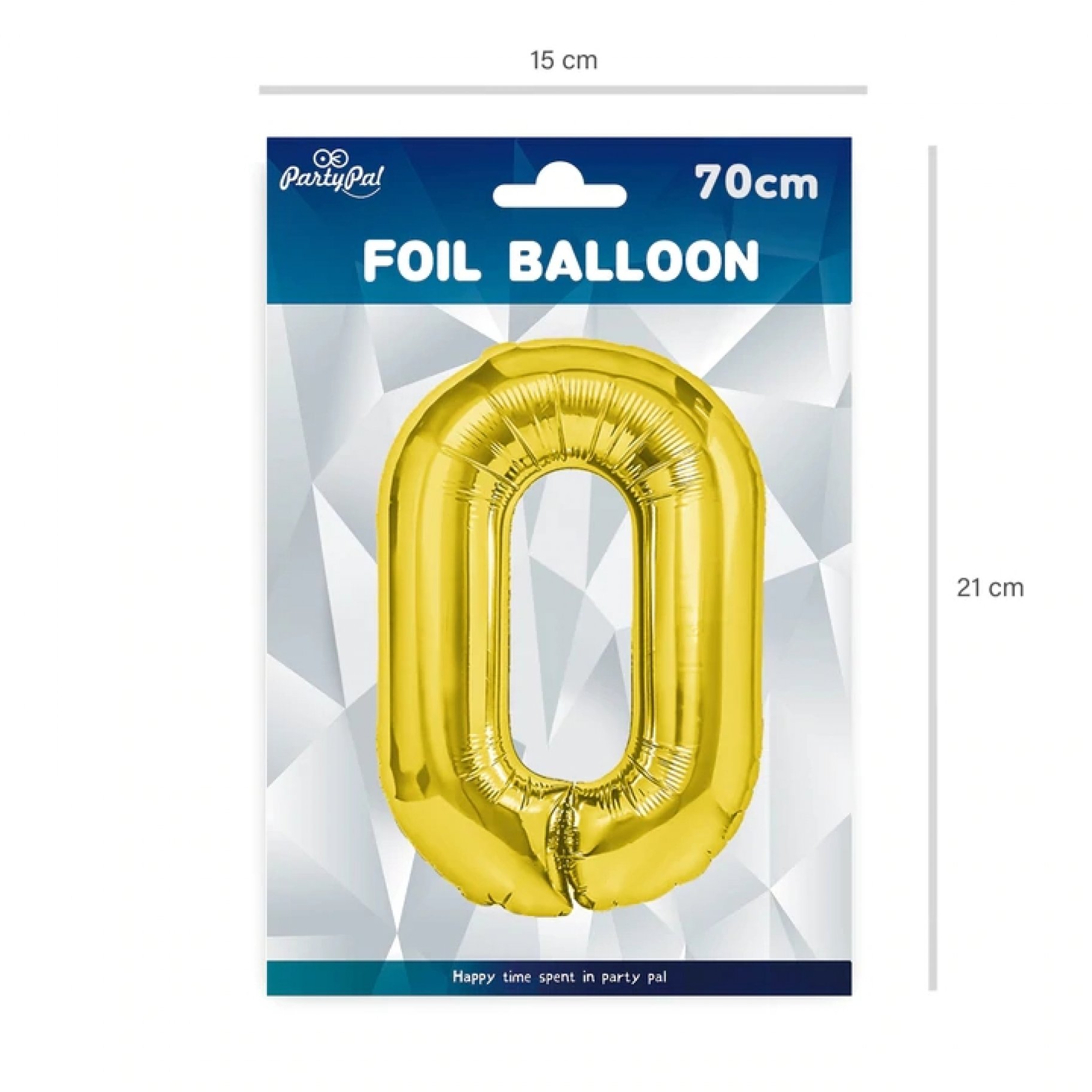 Fooliumist kuldne õhupall "Number 0"