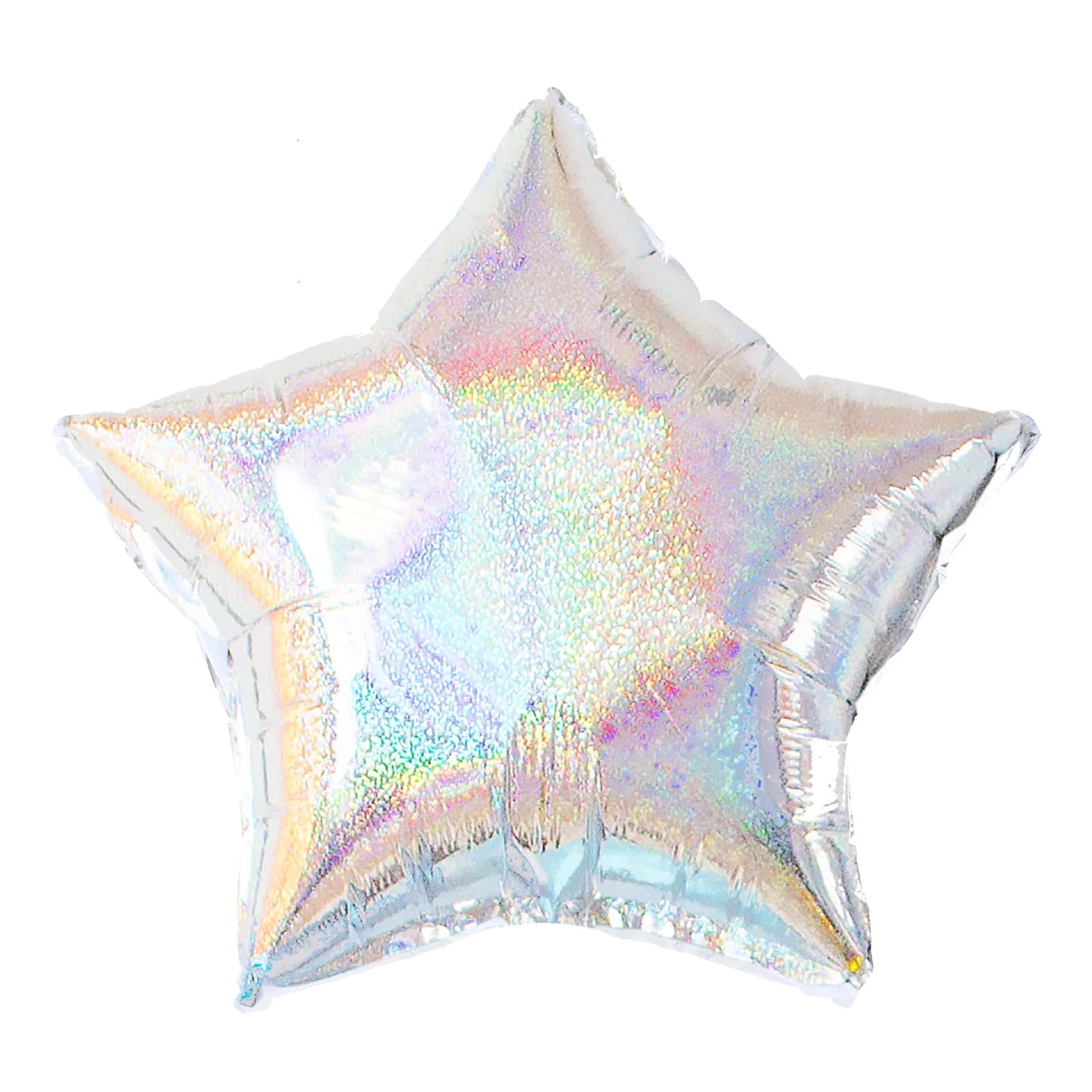 Fooliumist õhupall "Hõbedane holograafiline täht"