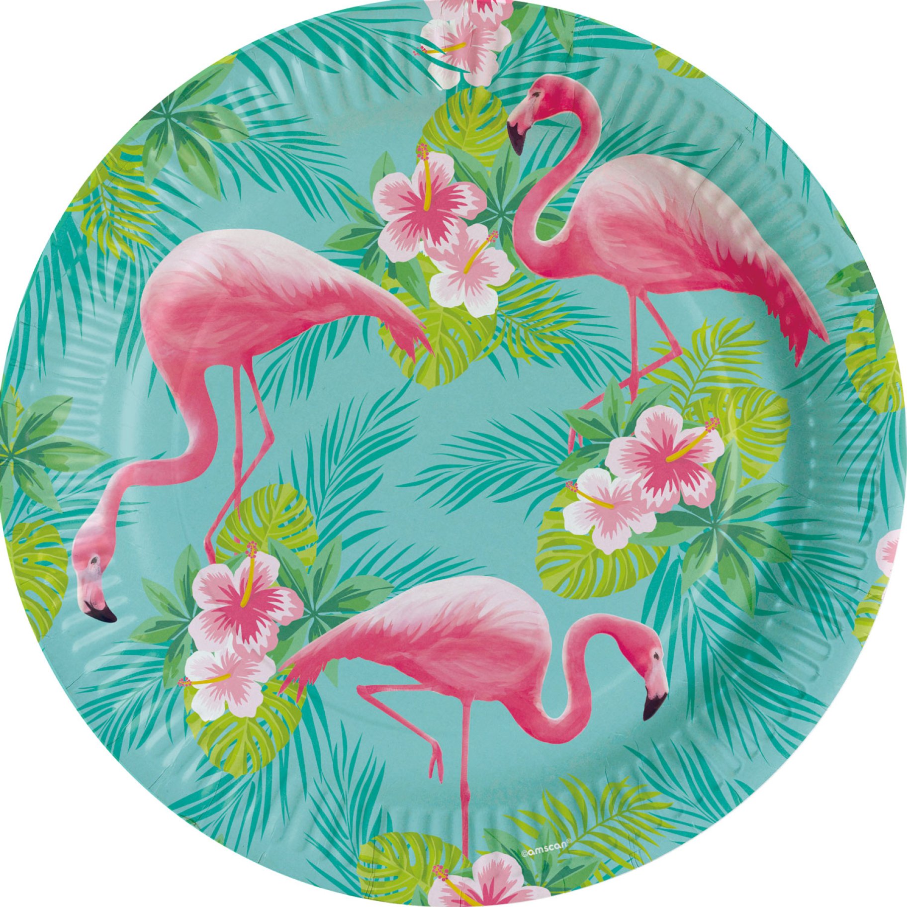 Suured papptaldrikud "Flamingo Paradise"