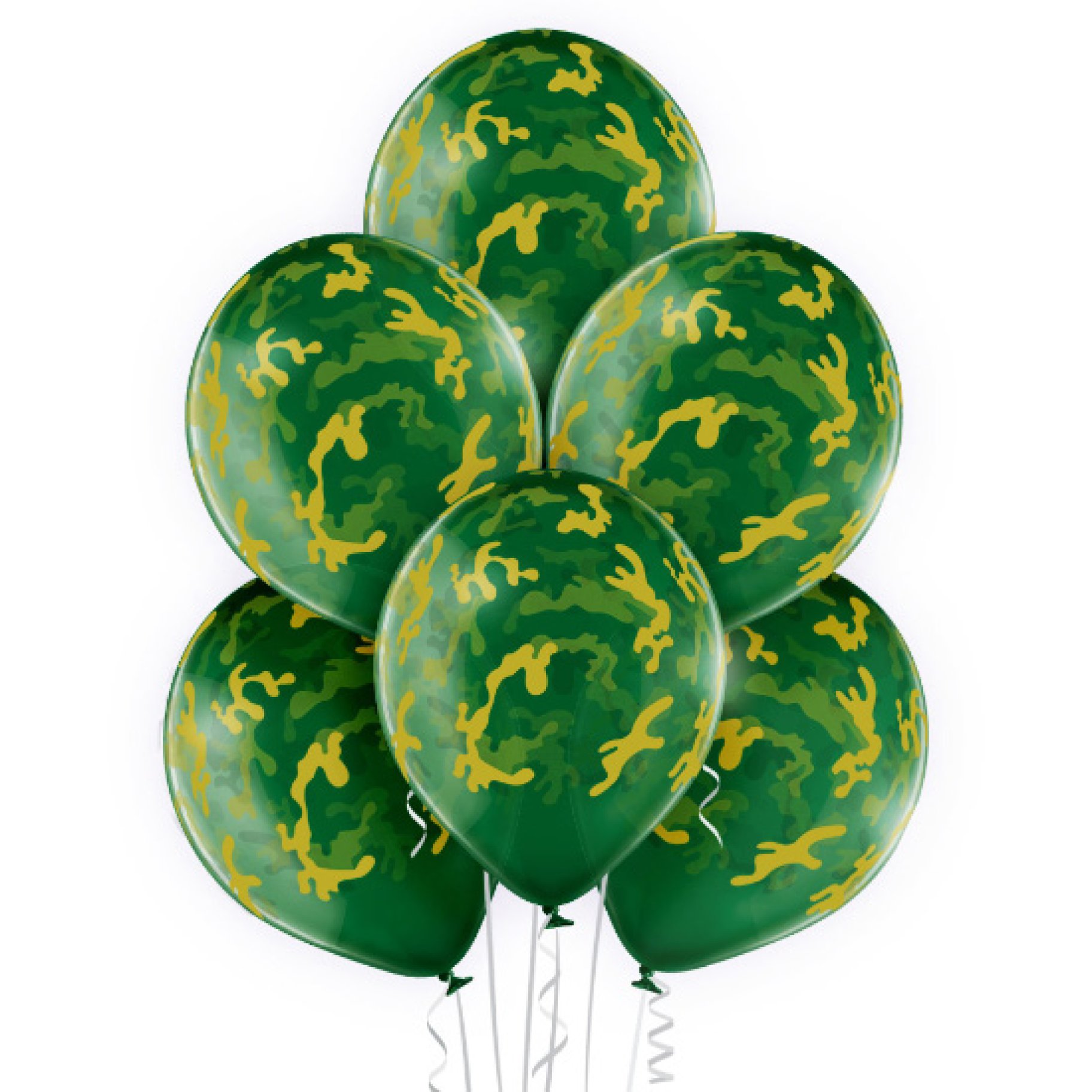 Õhupallid "Läbipaistev Roheline Kamuflaaž"