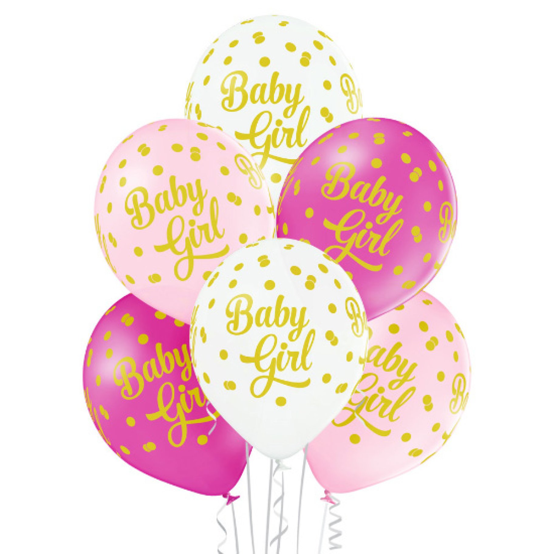 Õhupallid "Baby Girl Dots"