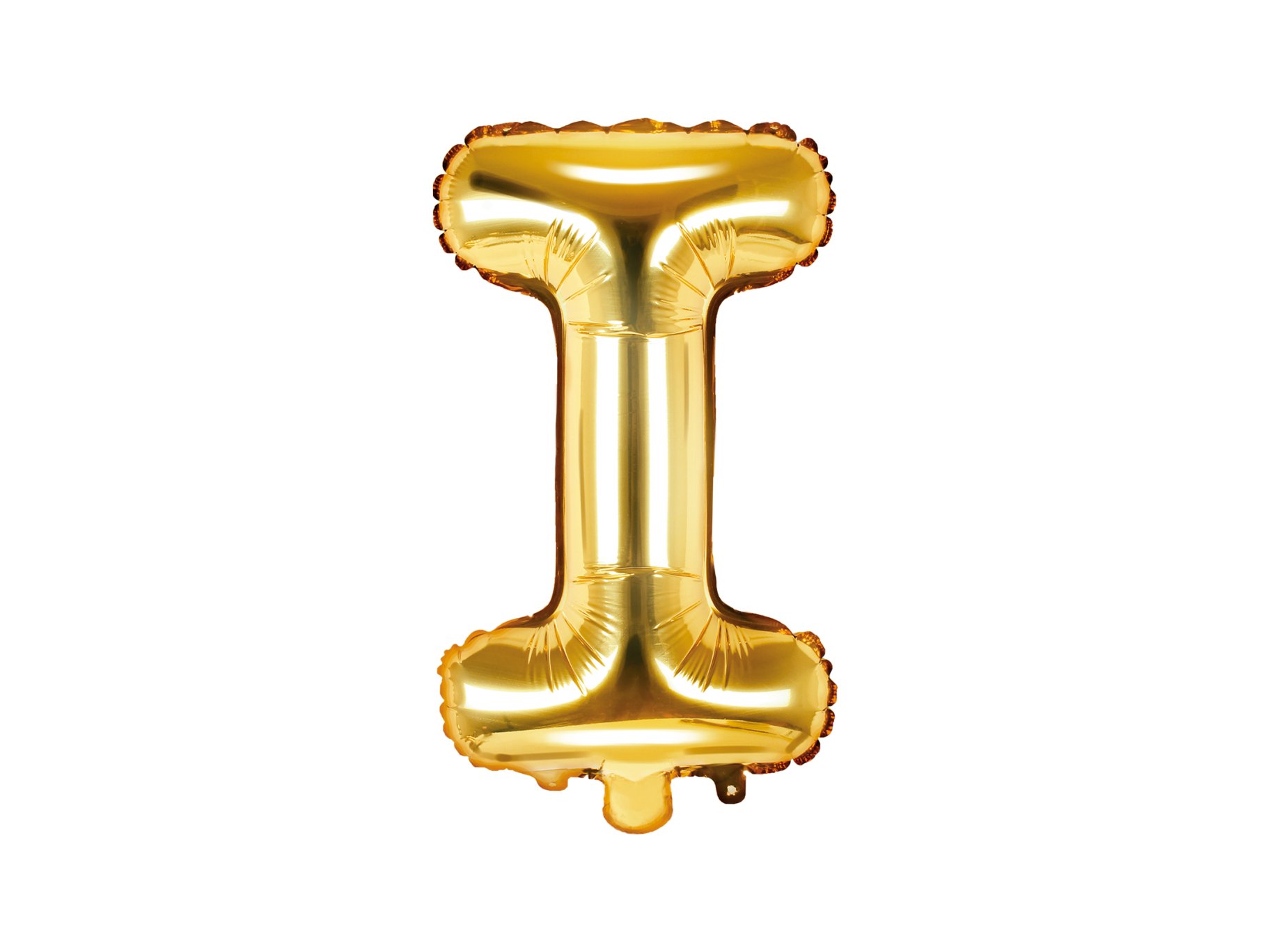 Fooliumist kuldne õhupall väike täht "I"