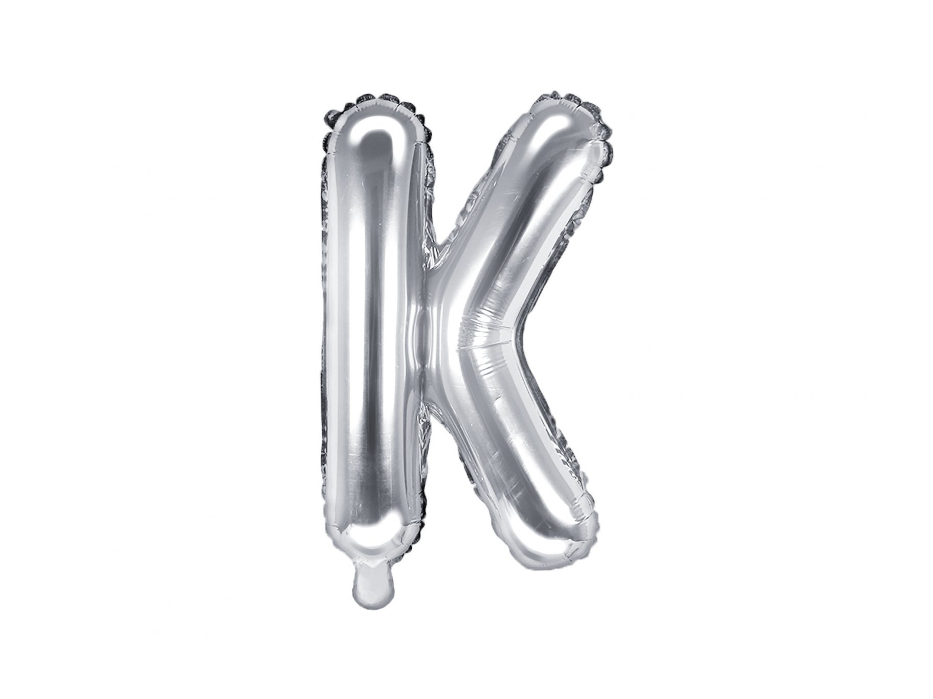 Fooliumist hõbedane õhupall väike täht "K"