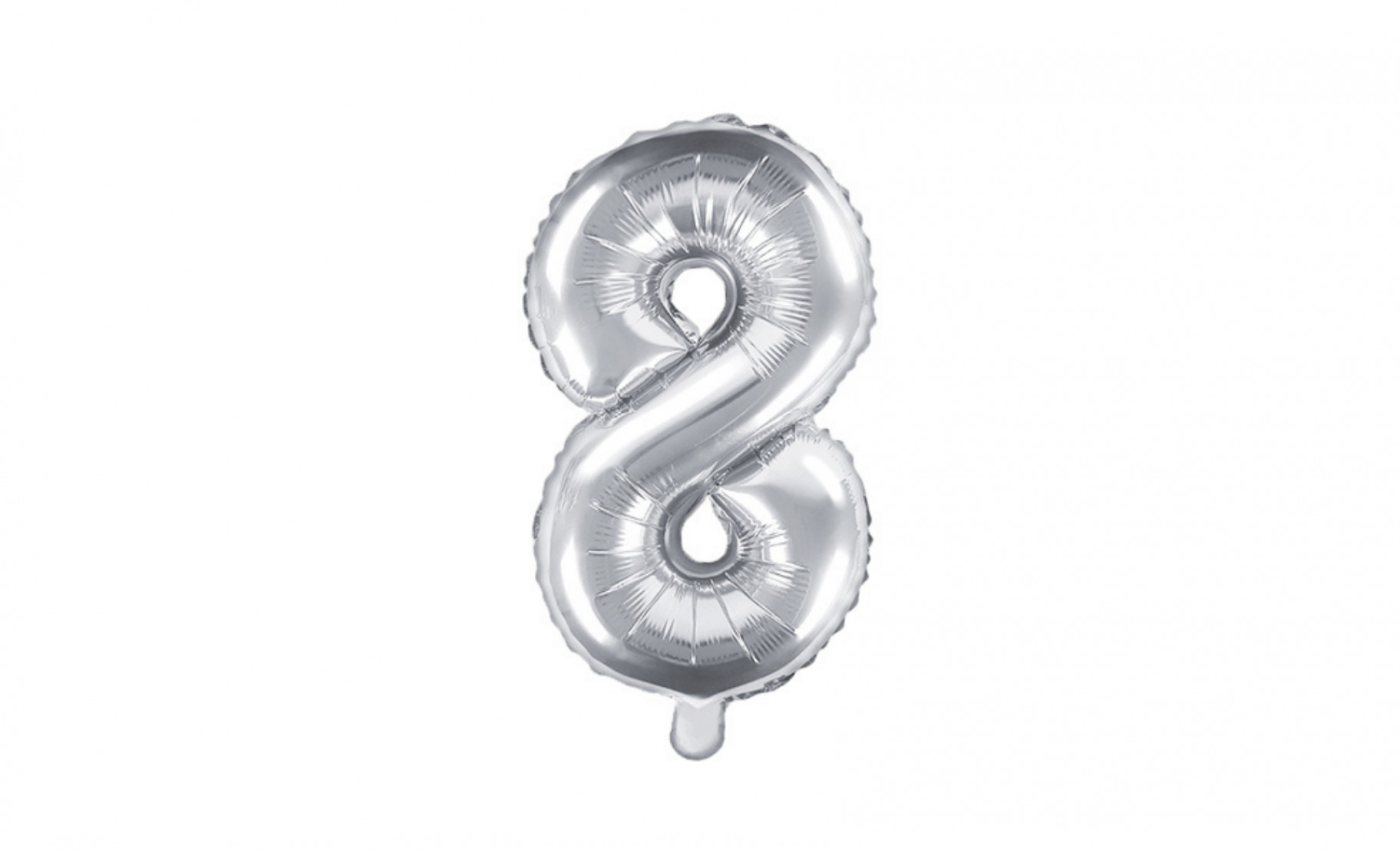 Fooliumist hõbedane õhupall “Number 8”