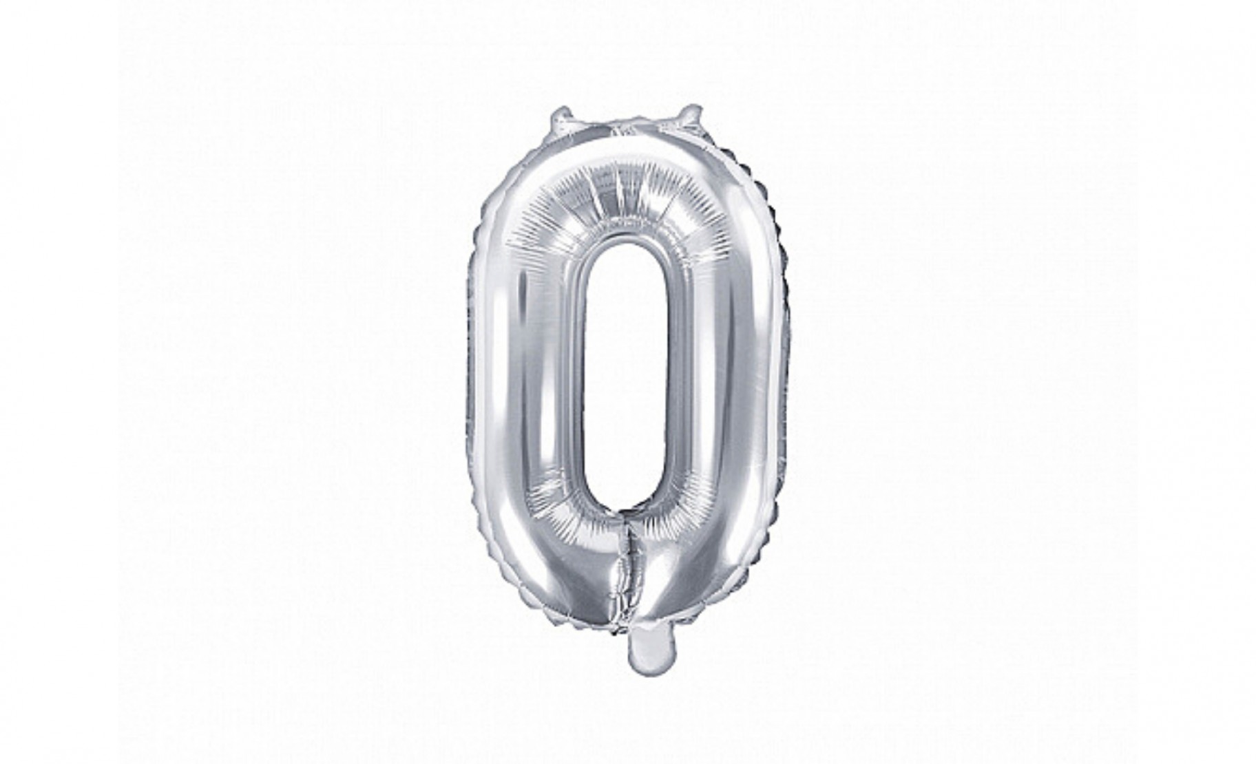 Fooliumist hõbedane õhupall “Number 0”