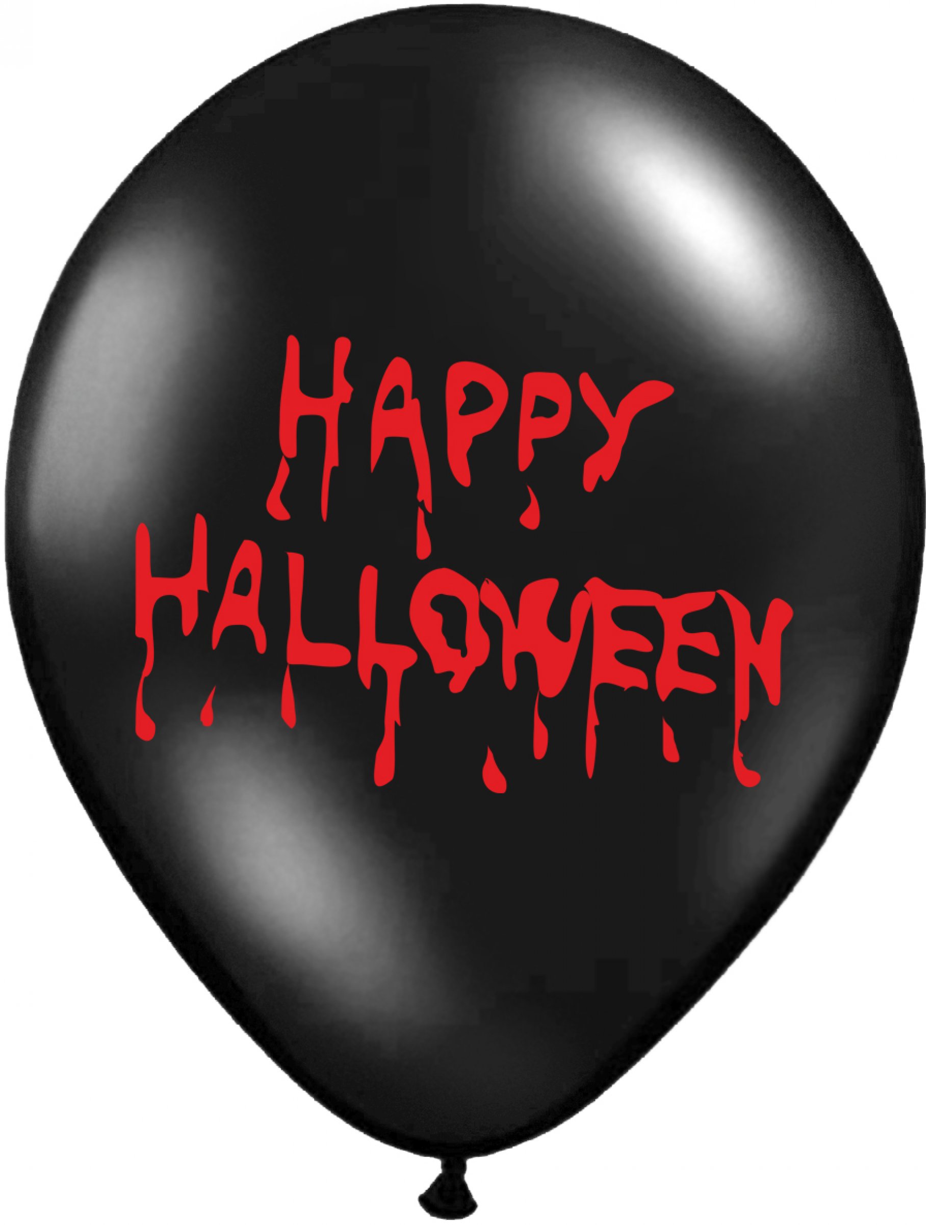 Õhupall must "Happy Halloween" kirjaga