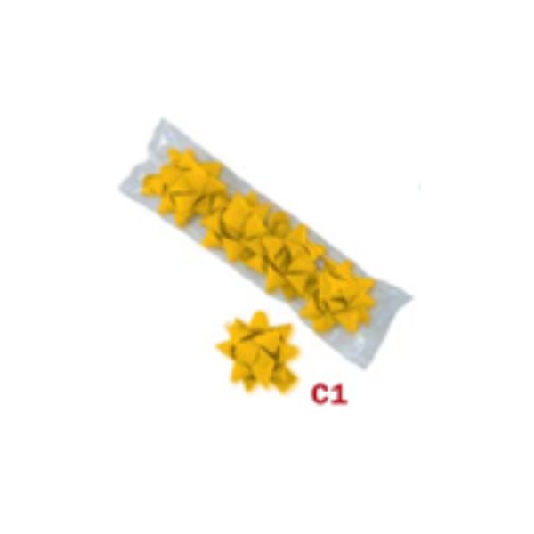 Rosetid - Pakendis 4 Kollast rosetti Ø 6,5cm