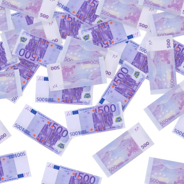 Konfetikahur 30cm "Rahatähed 500-eurosed"