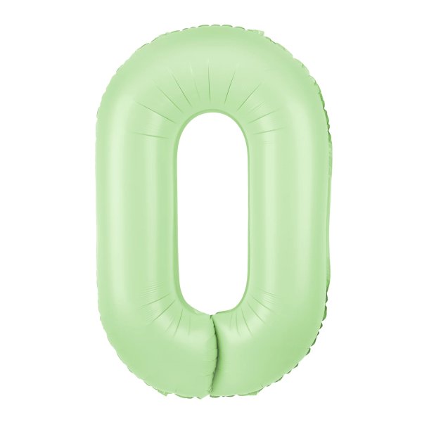 Fooliumist heleroheline matt õhupall Number "0"