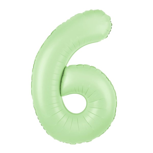 Fooliumist heleroheline matt õhupall Number "6"
