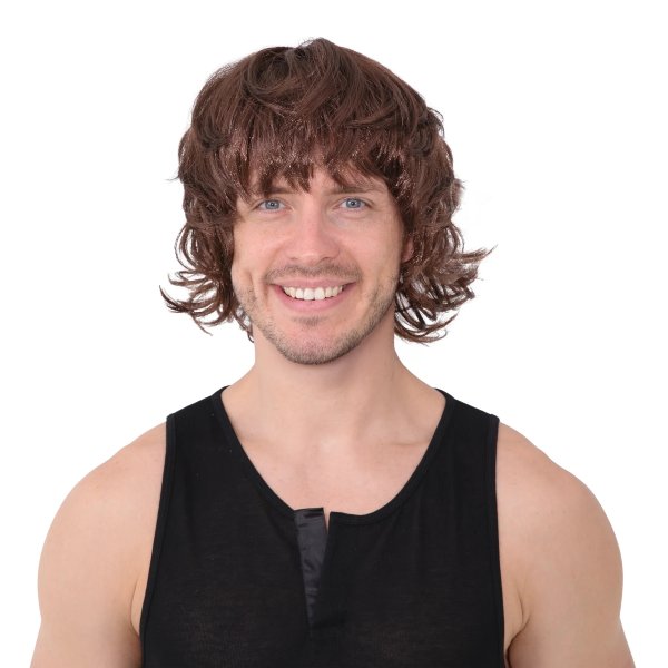 Parukas "Lühikesed lainelised pruunid juuksed"