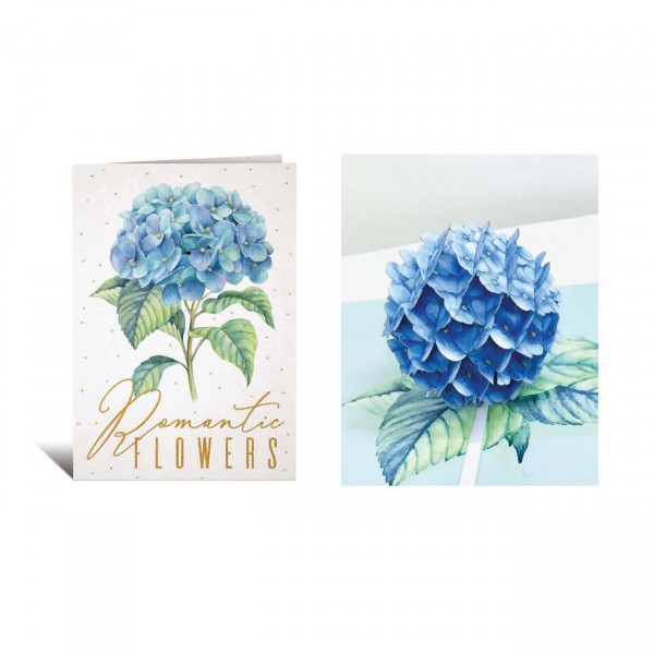 Origami kaart "Hortensia"