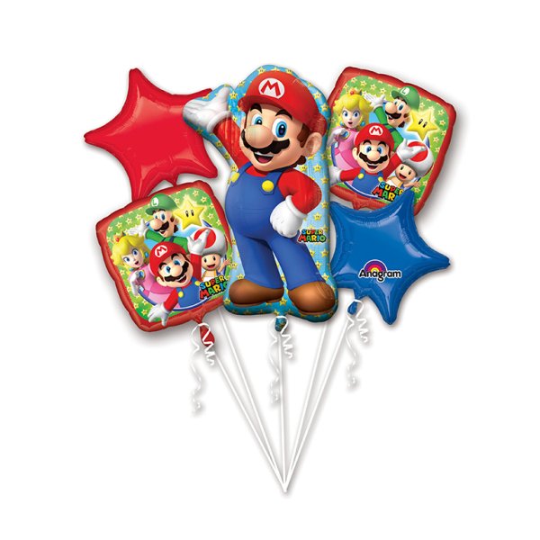 Fooliumist õhupallide komplekt "Super Mario"