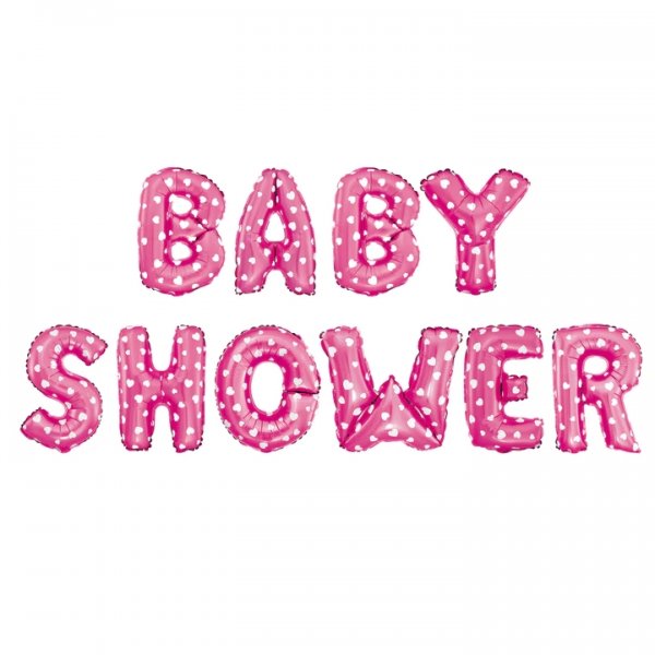 Fooliumist õhupall "Roosad tähed Baby Shower"