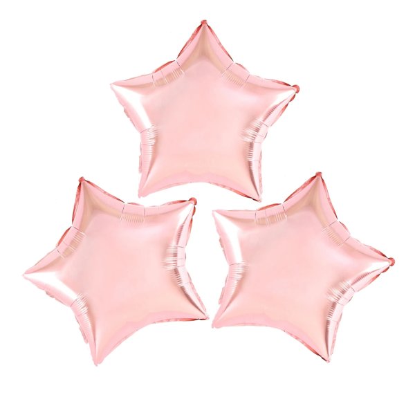 Fooliumist õhupallid "Kuldsed roosad tähed"