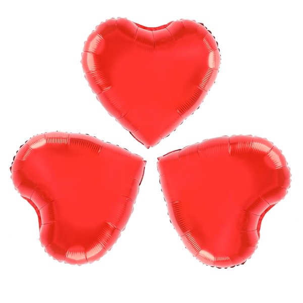 Fooliumist õhupallid "Punased südamed"