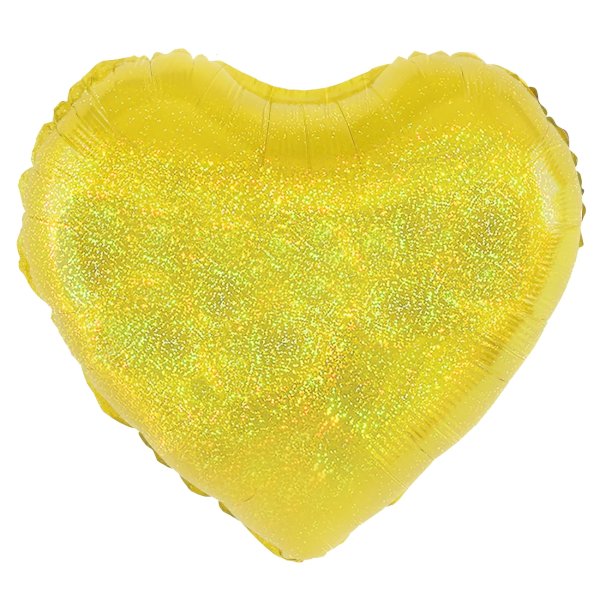 Fooliumist õhupall "Kuldne holograafiline süda"