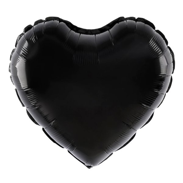 Fooliumist õhupall "Must süda"