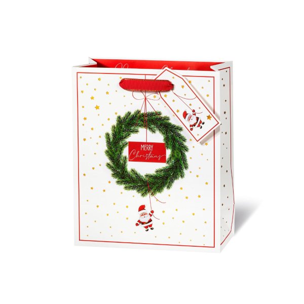 Keskmine kinkekott "Santa is coming"