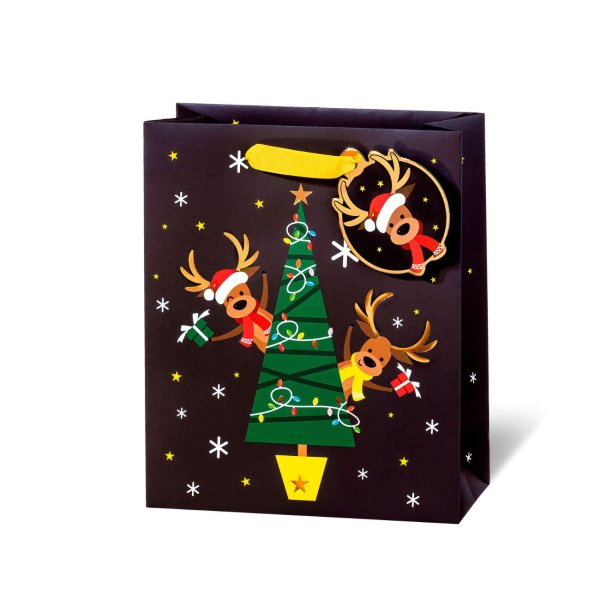 Keskmine kinkekott "X-Mas Deers"