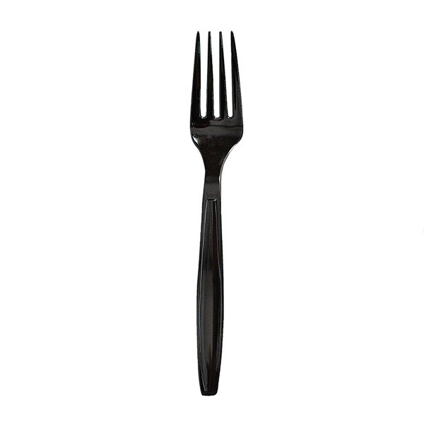 Musta värvi plastik kahvlid