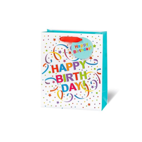 Keskmine kinkekott "Happy Birthday Fun"