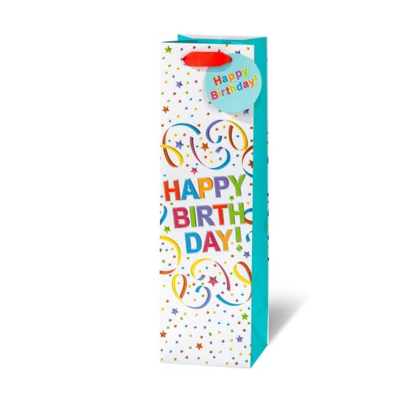 Pudeli kinkekott "Happy Birthday Fun"