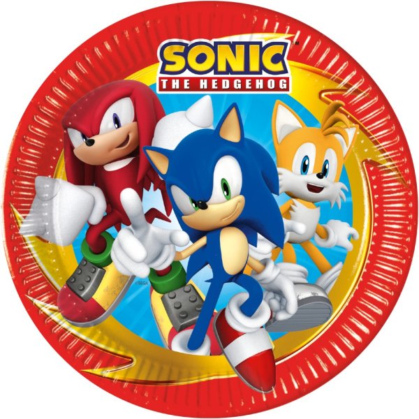 Suured papptaldrikud "Sonic Speed"