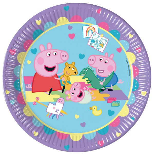 Suured papptaldrikud "Põrsas Peppa"