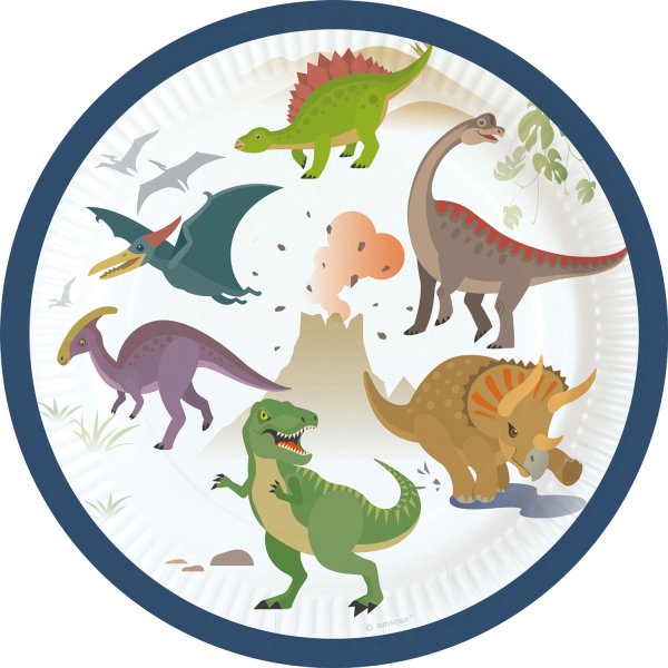 Väiksed papptaldrikud "Dinosaurused"