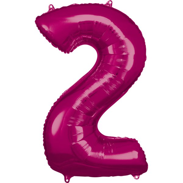 Fooliumist roosa õhupall "Number 2"
