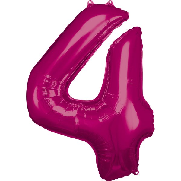 Fooliumist roosa õhupall "Number 4"