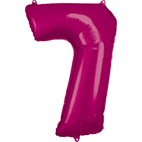 Fooliumist roosa õhupall "Number 7"