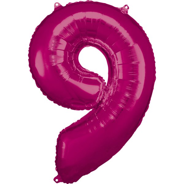 Fooliumist roosa õhupall "Number 9"
