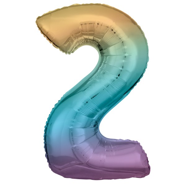 Fooliumist värviline õhupall "Number 2"