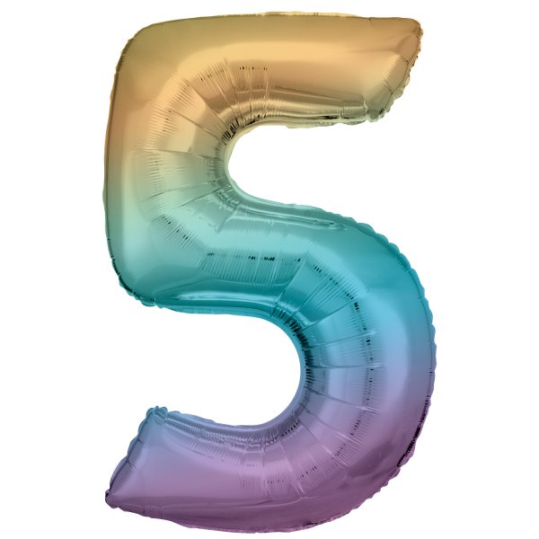Fooliumist värviline õhupall "Number 5"