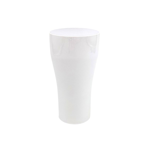 Korduvkasutatav plastklaas "Valge"