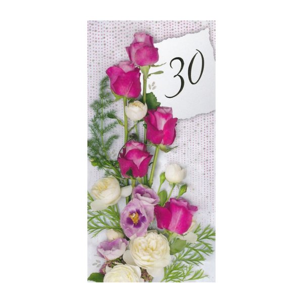 Õnnitluskaart "Lillekimp hallil taustal 30"