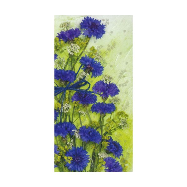 Õnnitluskaart "Rukkililled rohelisel taustal"