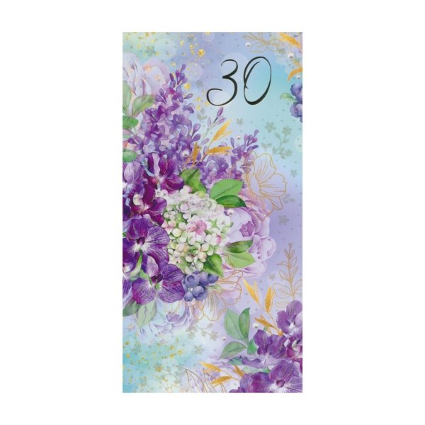 Õnnitluskaart "Lilla lillekimp 30"