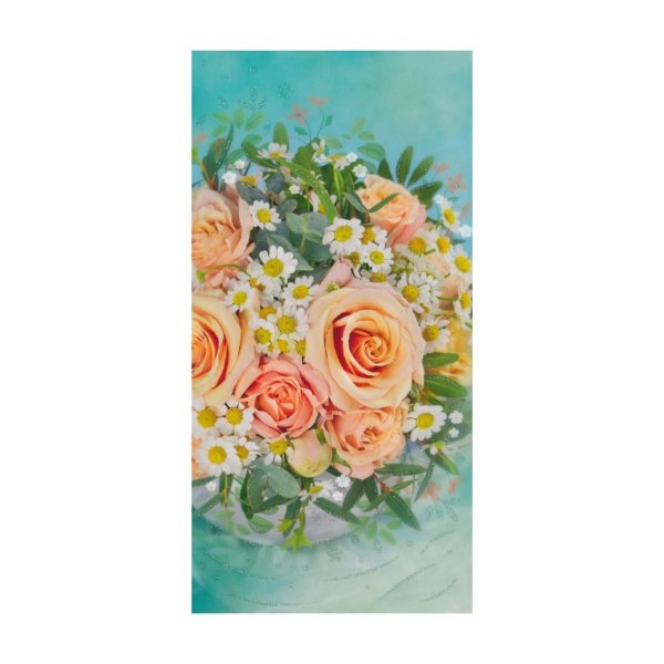 Õnnitluskaart "Kollased roosid"