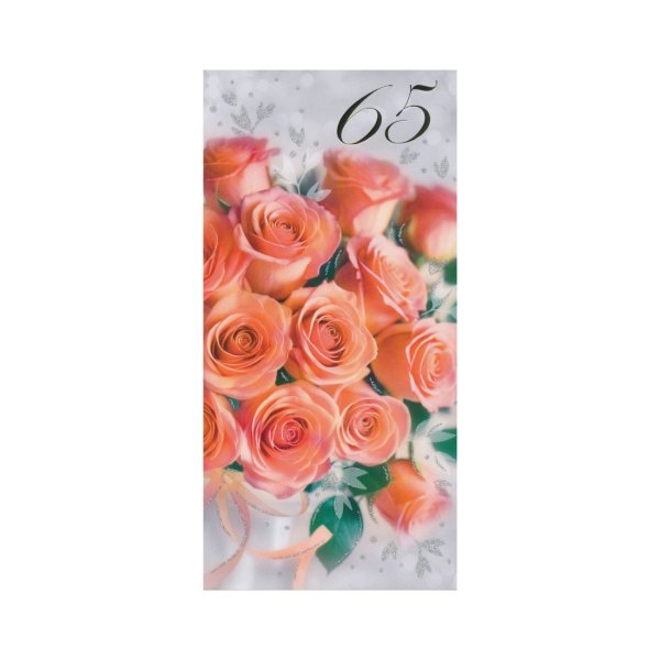 Õnnitluskaart "Oranžid roosid 65"