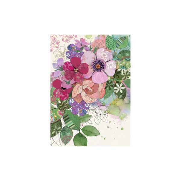 Õnnitluskaart "Pink Flowers"