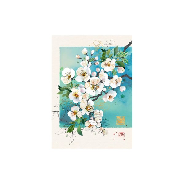 Õnnitluskaart "White Blossom"