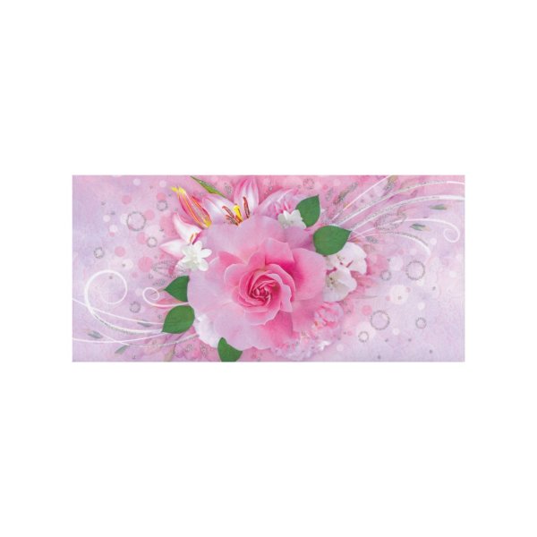 Rahakaart glitteriga "Roosa roos"