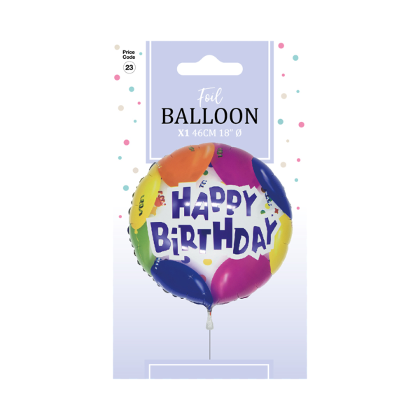 Fooliumist õhupall "Happy Birthday" kirjaga