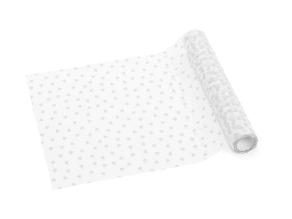 Lauakate tüll "Valged südamed"