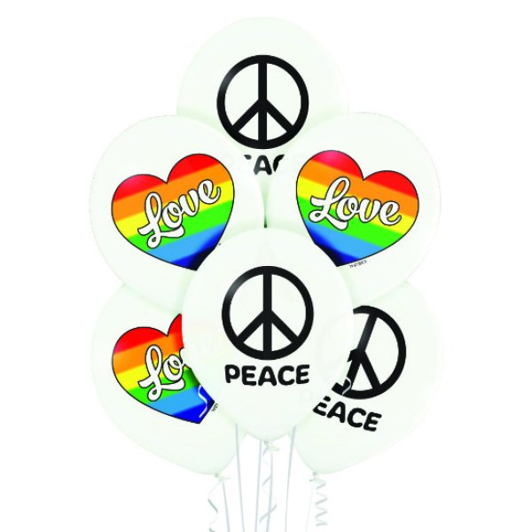Õhupallid "Love And Peace"